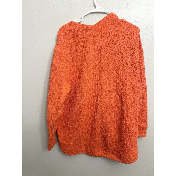 Lululemon Rippled V-Neck Pullover Autumn Red Orange Size 8 Oversize Relaxed - Picture 6 of 11